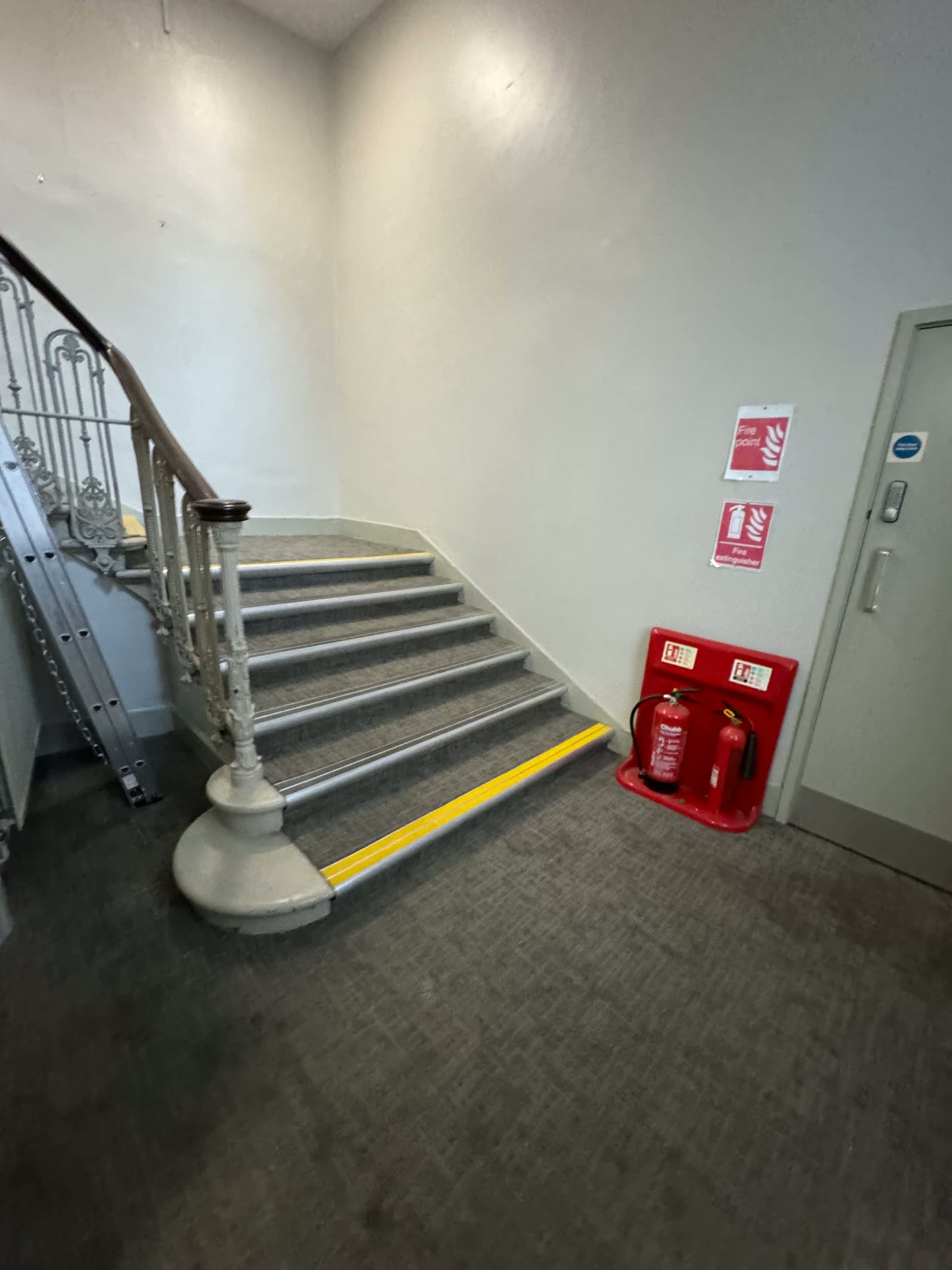 Fire risk assessor reviewing a commercial premises